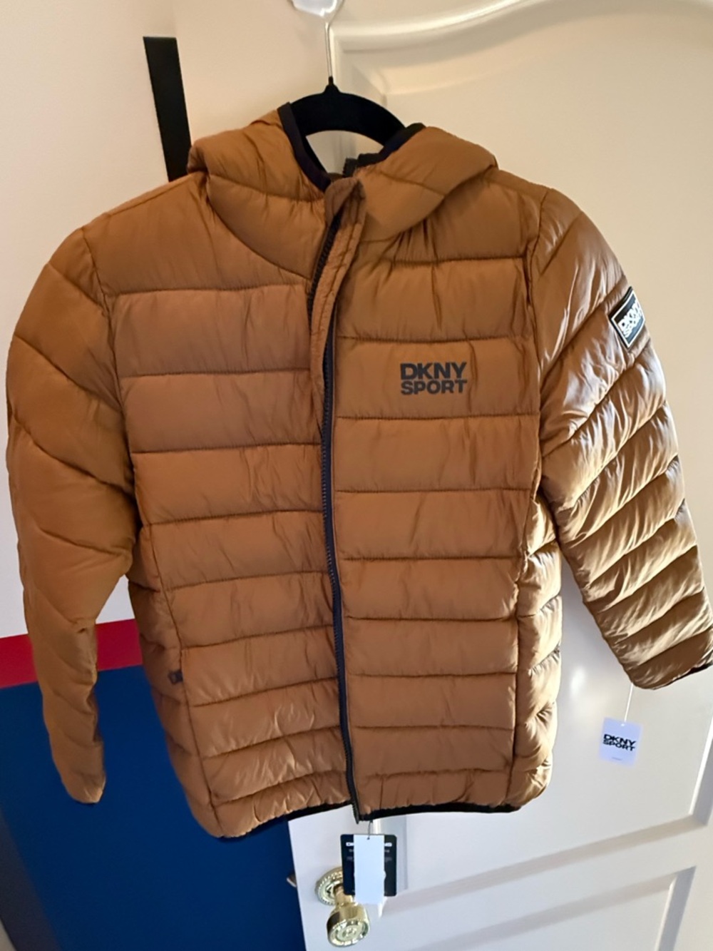 DKNY Kids Puffer Jacket Tan/Brown